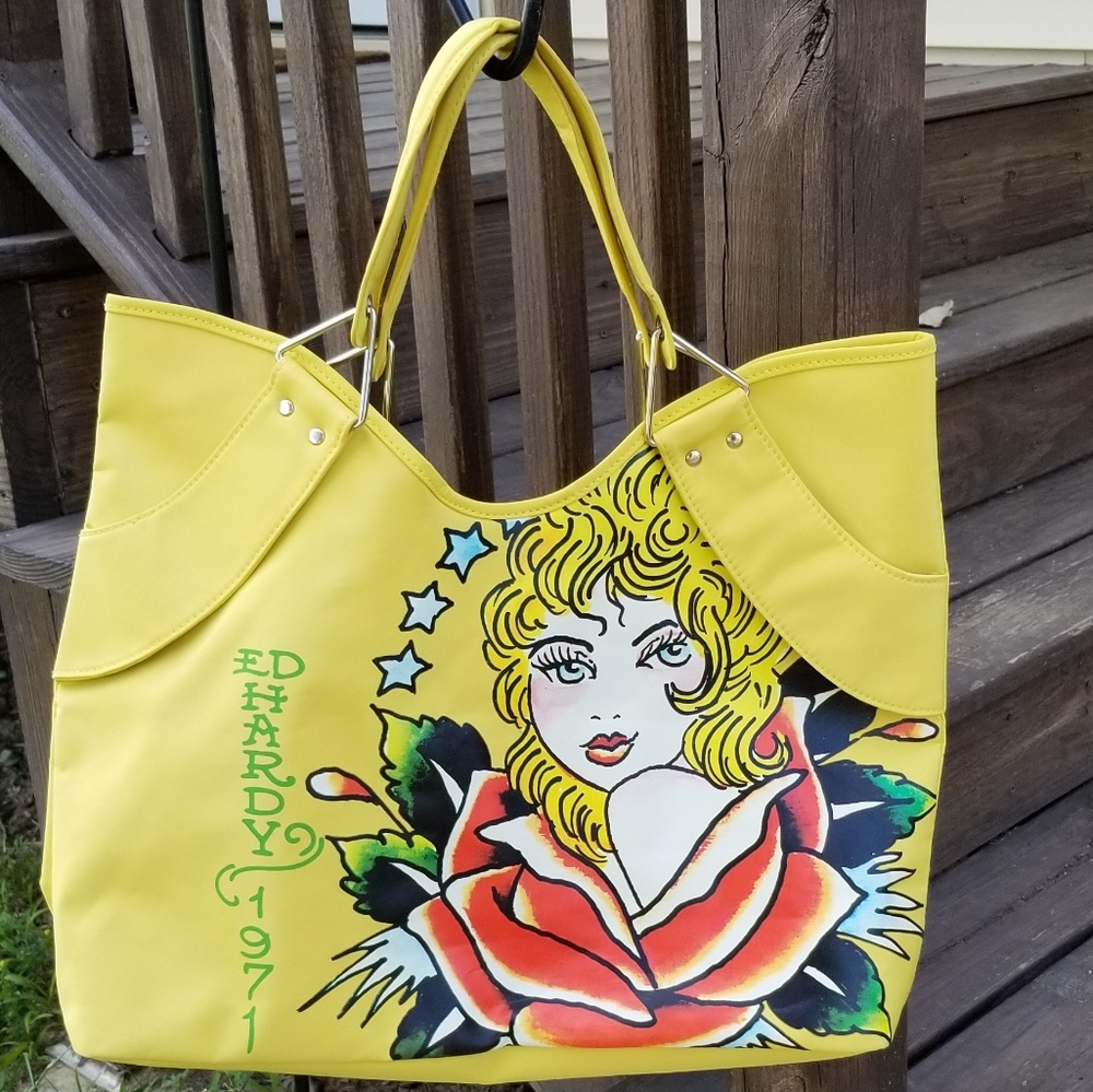 Ed Hardy Tote Beach Bag